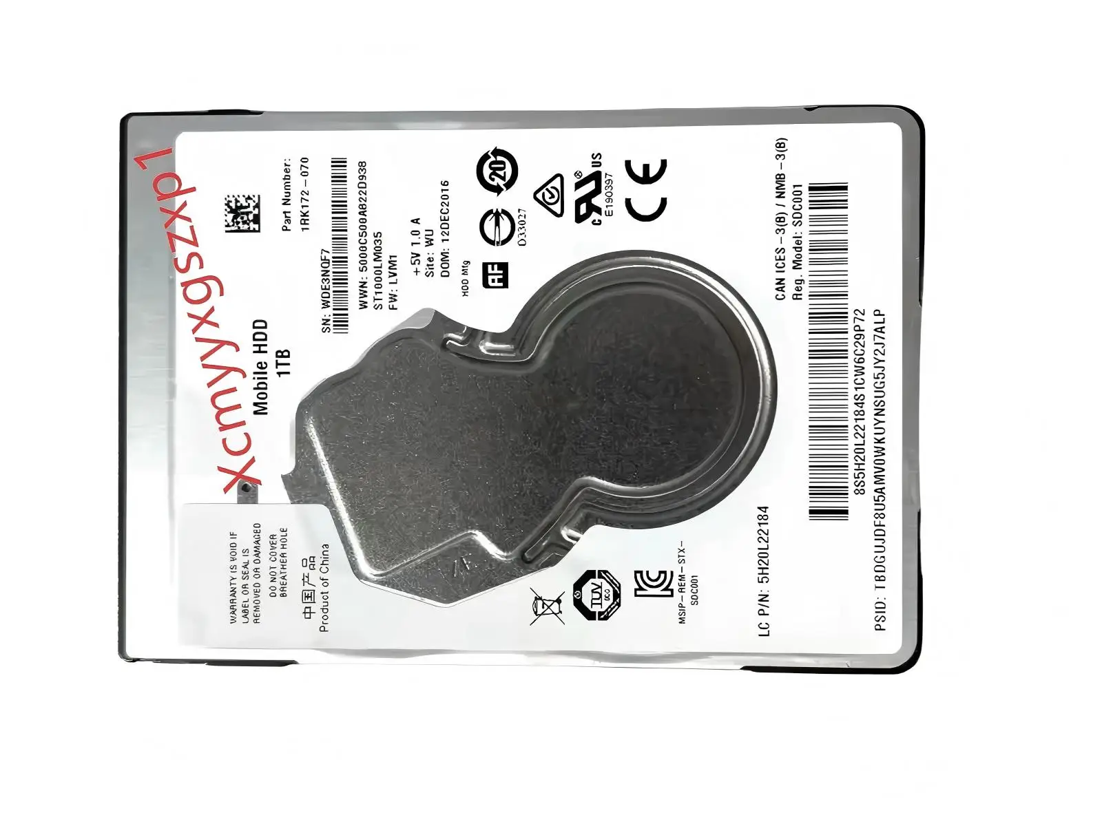 1pcs Used  for Seagate ST1000LM035 1TB 5400RPM 128MB Cache SATA 6.0GB/S 7mm 2.5