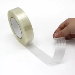 1 Piece Heavy Duty Filament Strapping Tape Reinforced Mono-Directional Fiberglass Tape Single Side Adhesive For Furniture Fixing