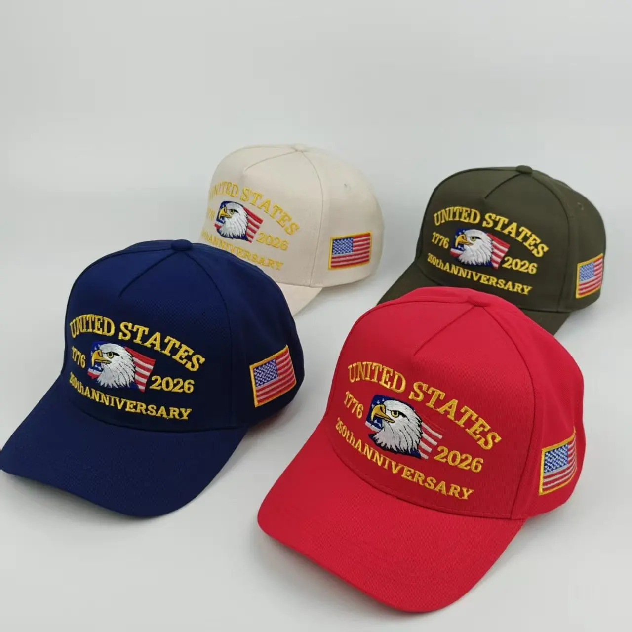 US 250th Anniversary Cap Adjustable Retro Washed Patriotic Cap US 250th Anniversary Tribute Hat Trucker Hat for Men & Women