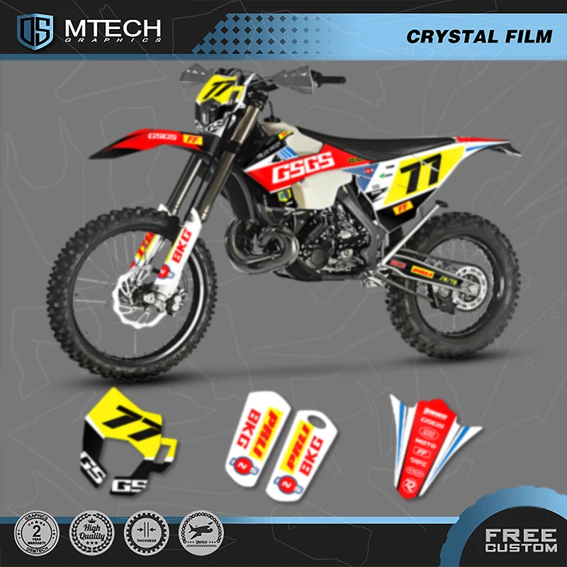 

DSMTECH MOTO Motorcycle Team Graphics Decals Stickers Kits For GASGAS 2018 2019 2020 EC 005