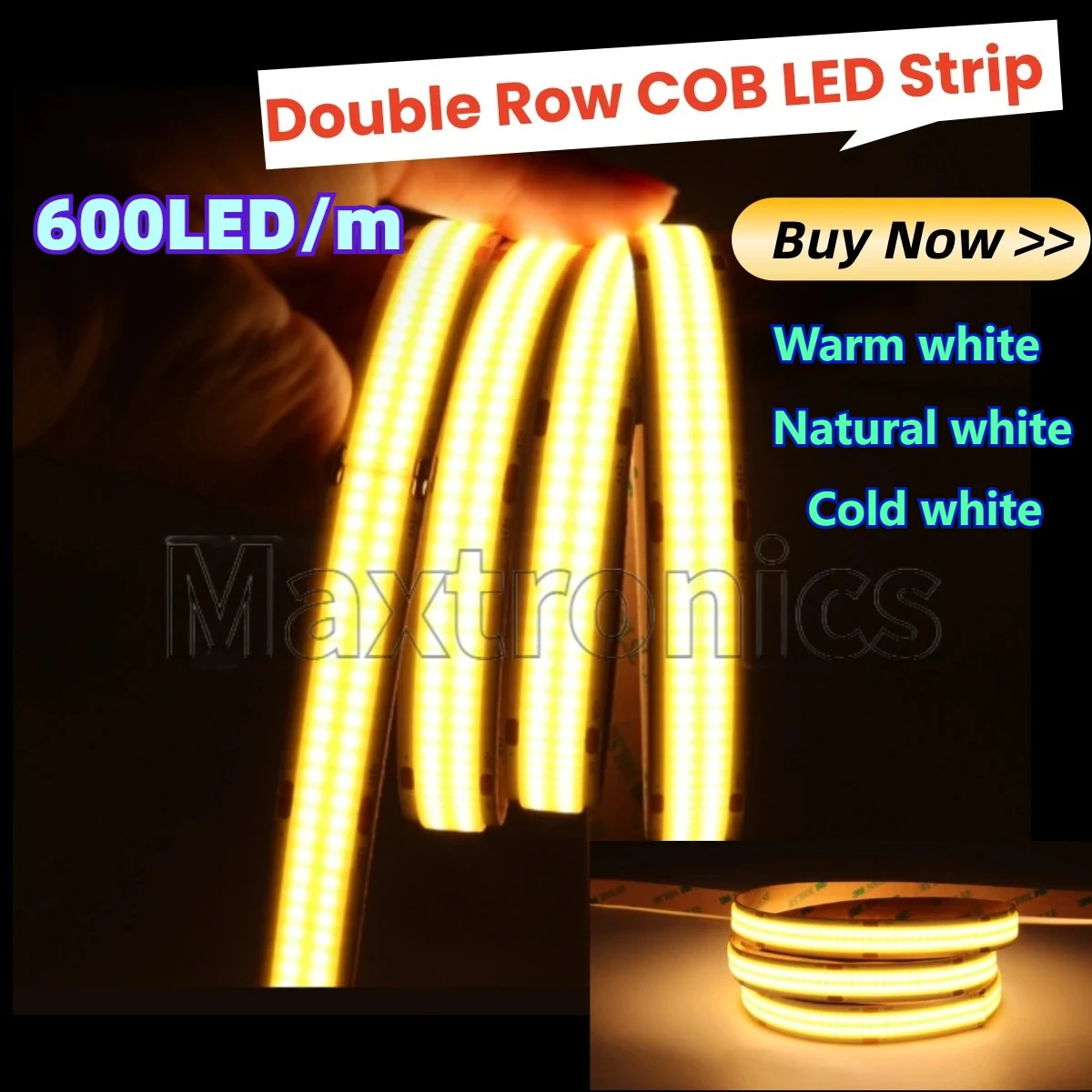 

DC24V 600LED/м 5M двухрядная супер яркая гибкая светодиодная лента COB теплый белый/натуральный белый ширина 12 мм для декора комнаты праздничная вечеринка