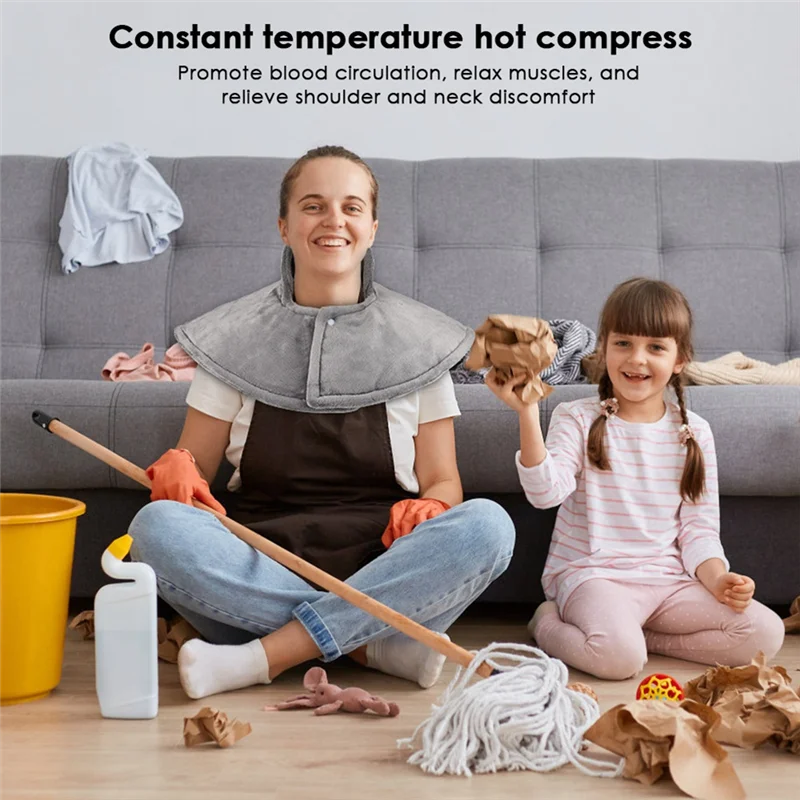 피로 완화를 위한 ABLE-전기 온열 패드 일정한 온도의 뜨거운 압축 목과 어깨 가열 숄 워머 미국 플러그