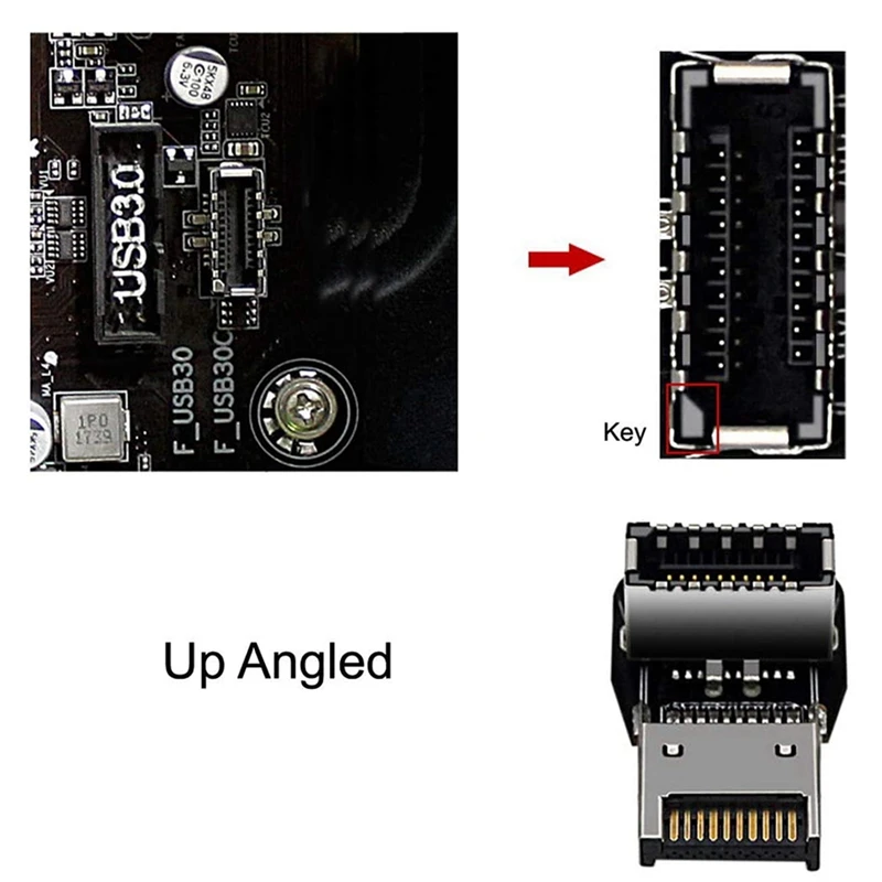 2 шт., удлинитель для передней панели USB 3,1 типа E на USB 3,1