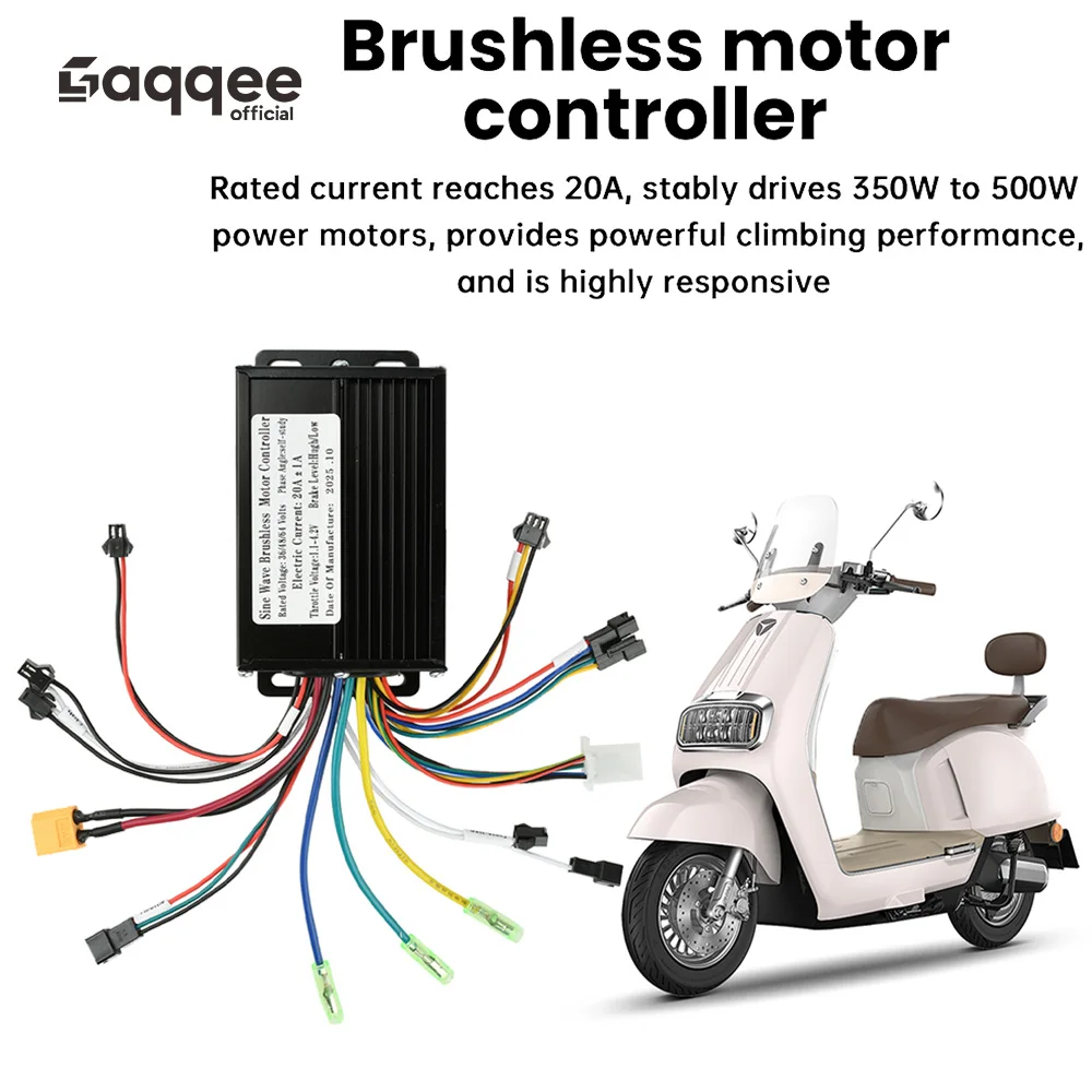 36V 48V 20A Sinus Welle Bürstenlosen Motor Controller 350W-500W Für SM Stecker Nr. 2 Protokoll LCD Instrument Elektrische Fahrrad