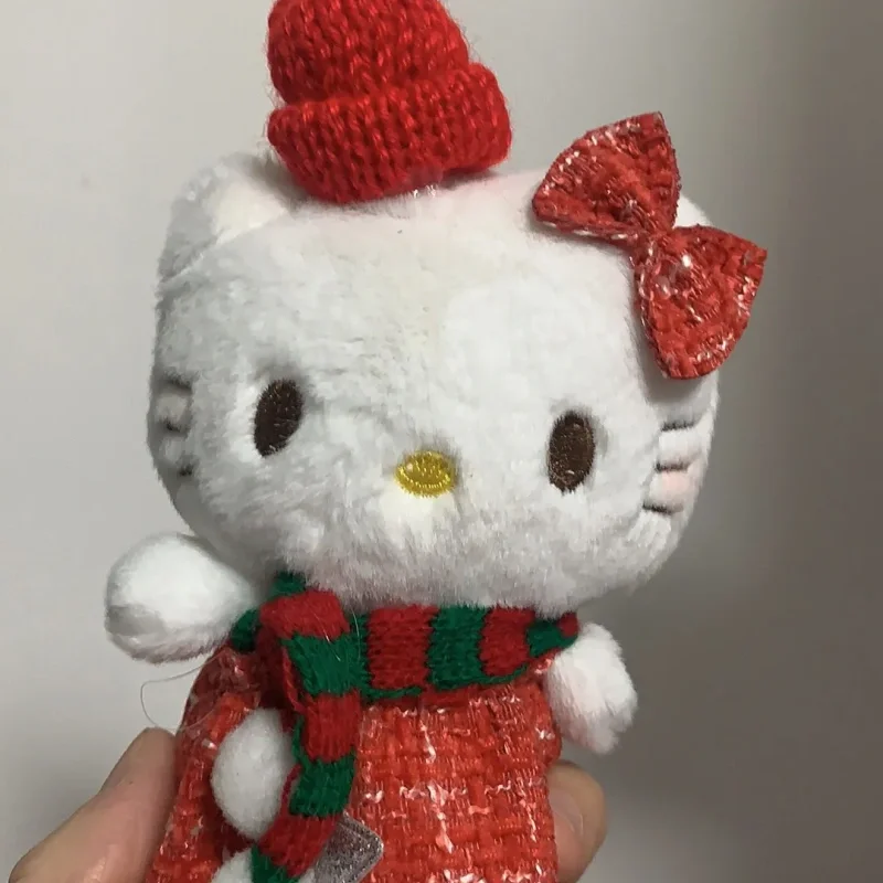 Kawaii Sanrio Hello Kitty Plush Toy Cute Christmas Series Anime Cartoon Backpack Pendant Girl Christmas Day Birthday Gift