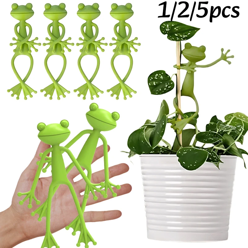 Suporte para Plantas em Formato de Sapo (1/2/5 Peças) - Suporte Ajustável para Tomateiros e Plantas Trepadeiras - Ideal para Jardim e DIY
