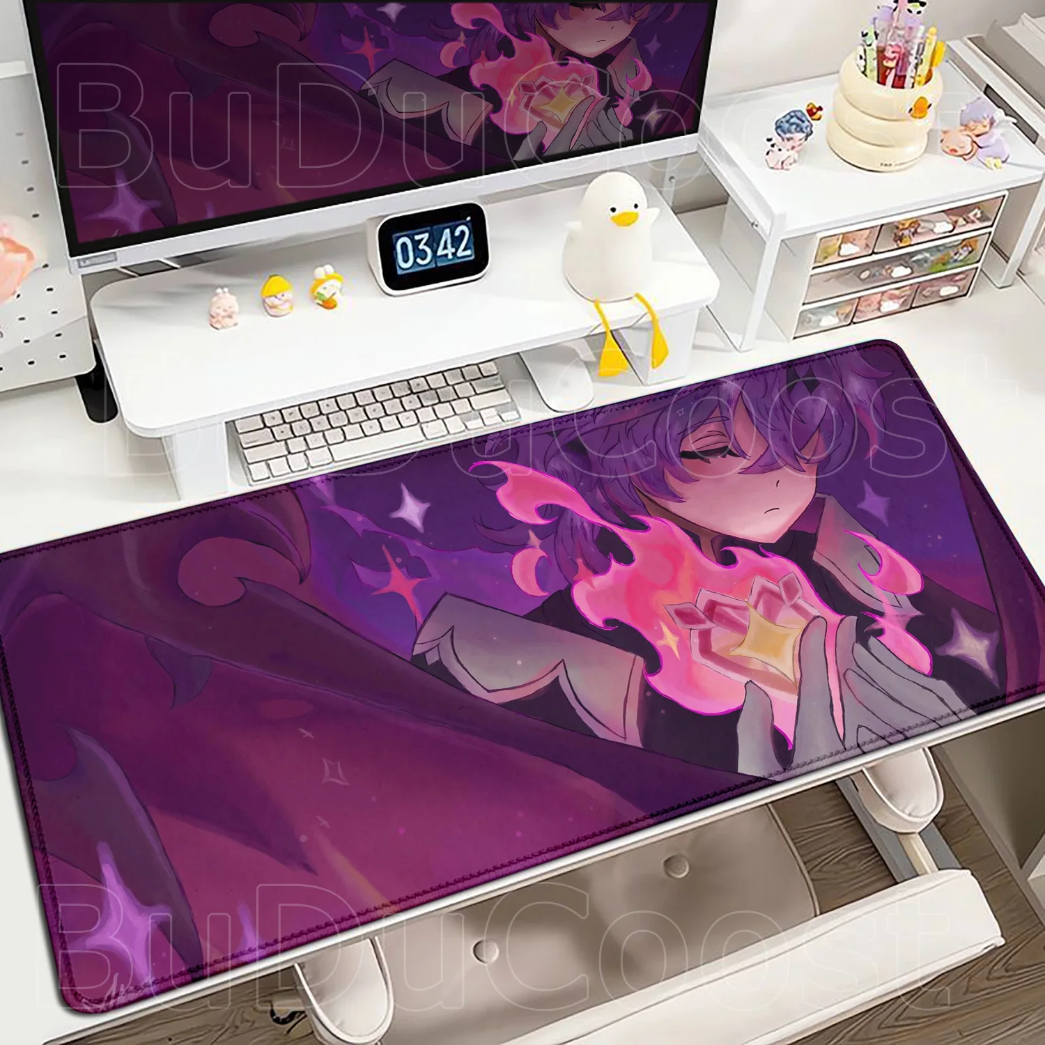 

New Anime Wallpaper Genshin Impact Durin Mousepads Computer Gaming Lock Edge Laptop PC Desk Mat Large Rubber Keyboard Mouse Pad
