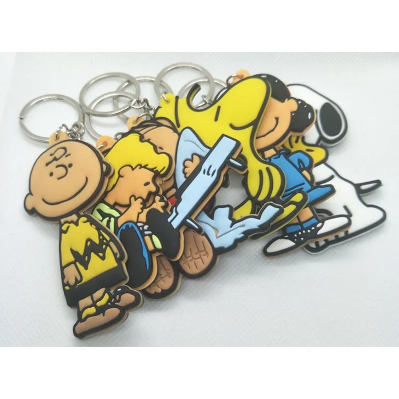 Snoopy Keychain Cute Cartoon Car Key Pendant Creativity Charlie Personalized Charm Fashion Bag Charm Accessories Accessory Tide