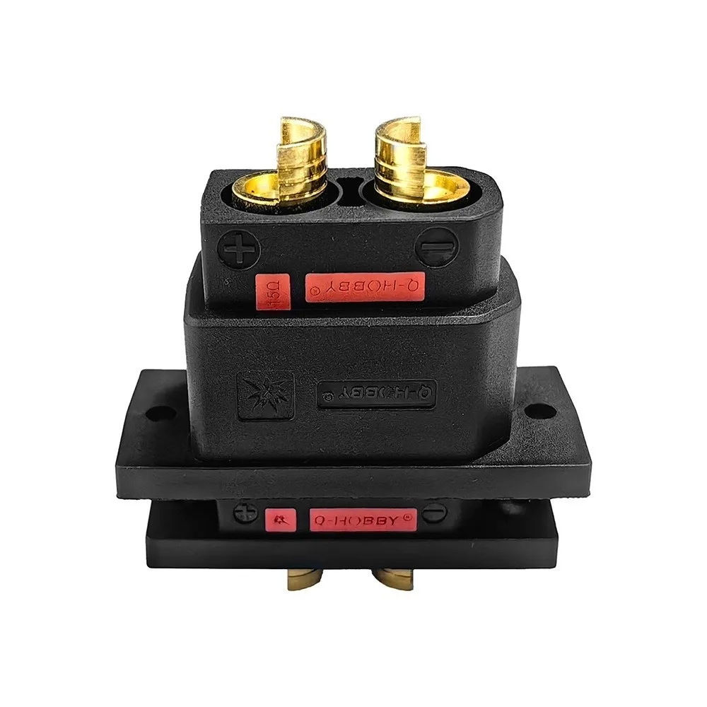 New High Current QS8-S Connector Gold Plated Anti Spark QS8P-S Battery Plug Black QS8-S M F Plug Set for RC Model Car