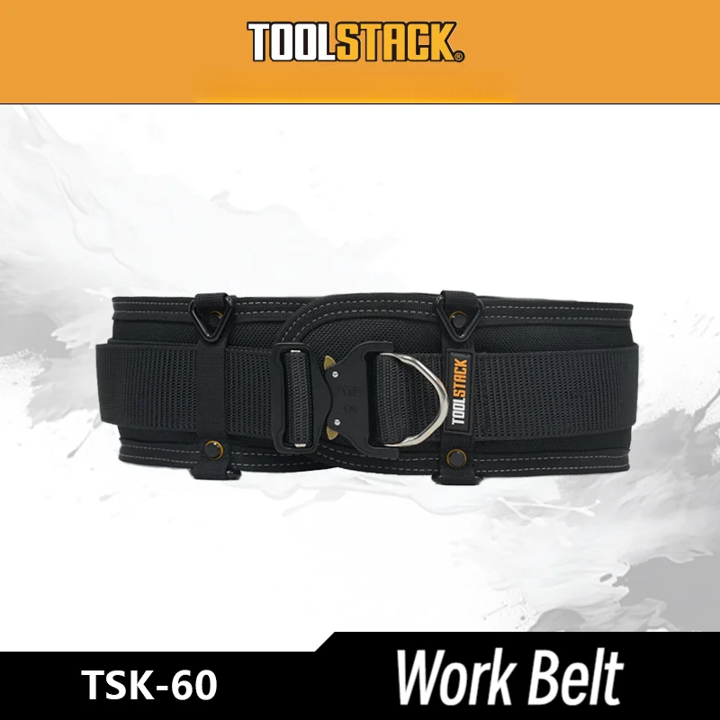 

TOOLSTACK Construction Belt Thickened High-Quality Oxford Heavy Duty Work Belt Quick-Lock Adjustable Waist-Support Working Belt