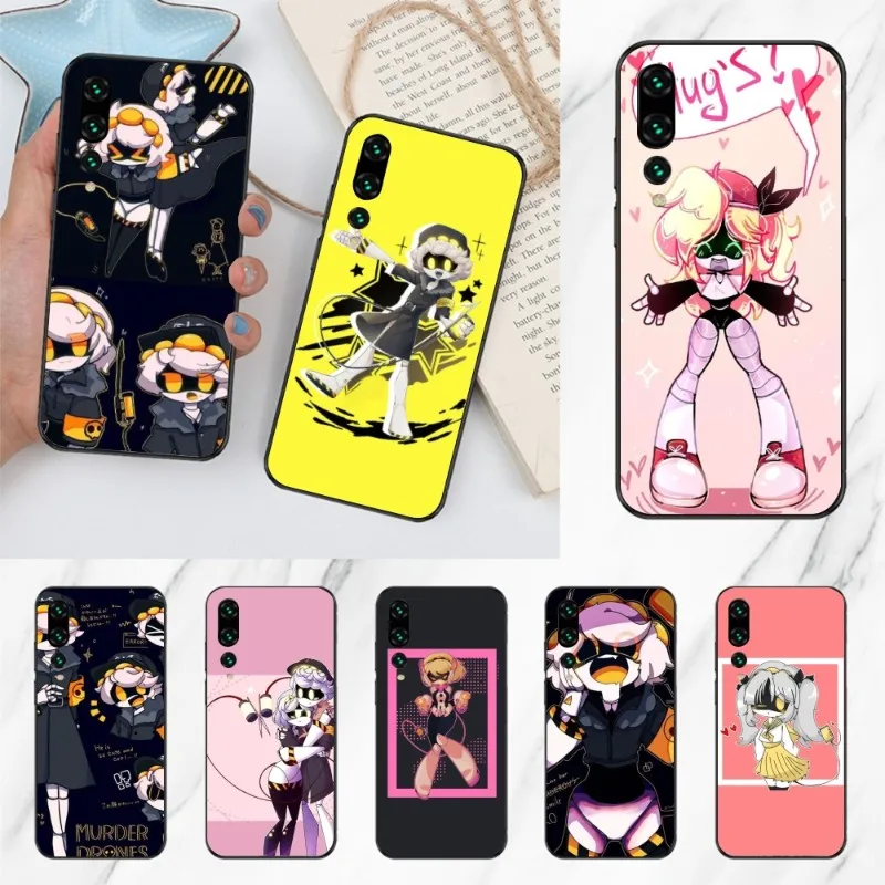 Murder Drones Smart Cell Phone Case for Huawei P50 P40 P30 Pro Lite P Smart 2021 2019 Magic 3 Black Soft Phone Cover Funda