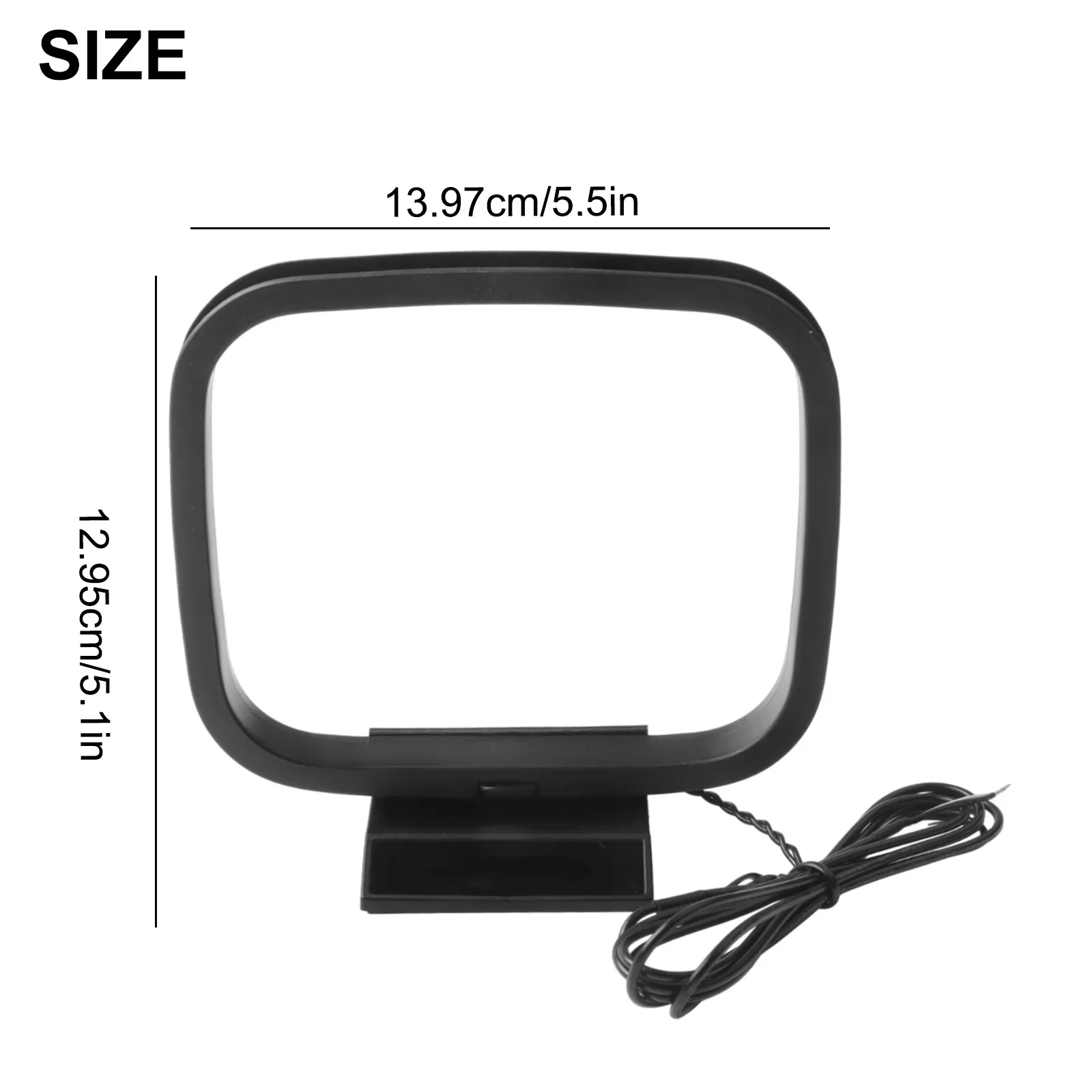 1pc AM FM Loop Antenna Aerial Connector For Stereo Audio Receiver Systems Indoor Be Conveniently Placed On Tabletops, In Various