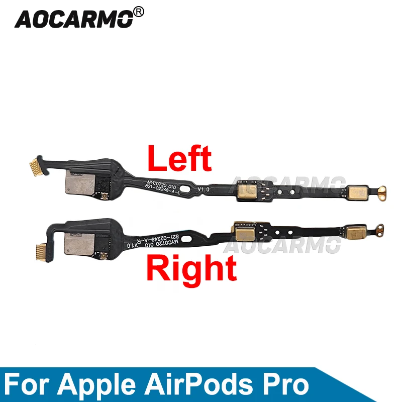 Aocarmo Left + Right Chip Slug Flex with Speaker And Noise Reduction Microphone For Apple AirPods Pro Replacement Parts