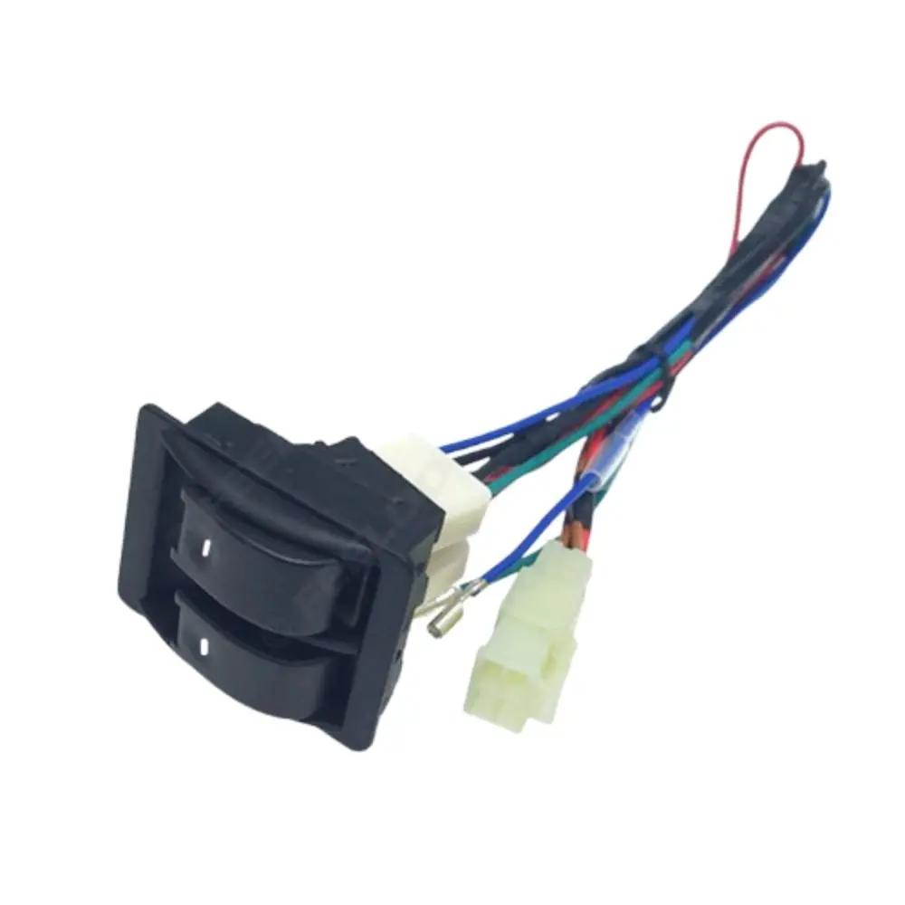 12V/24V Power Window Switch Kits with Illumination Green Light Holder Wire Harness Electric Window Lift Regulator Durable