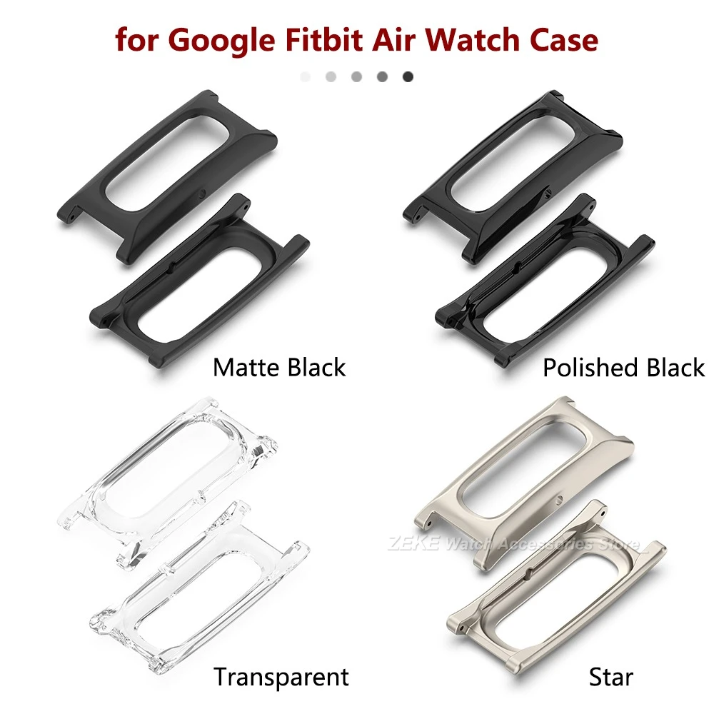 12mm Inner Lug Adapter Case for Google Fitbit Air Watch Case Conversion Connector Star Matte Black Replacement Watch Accessories