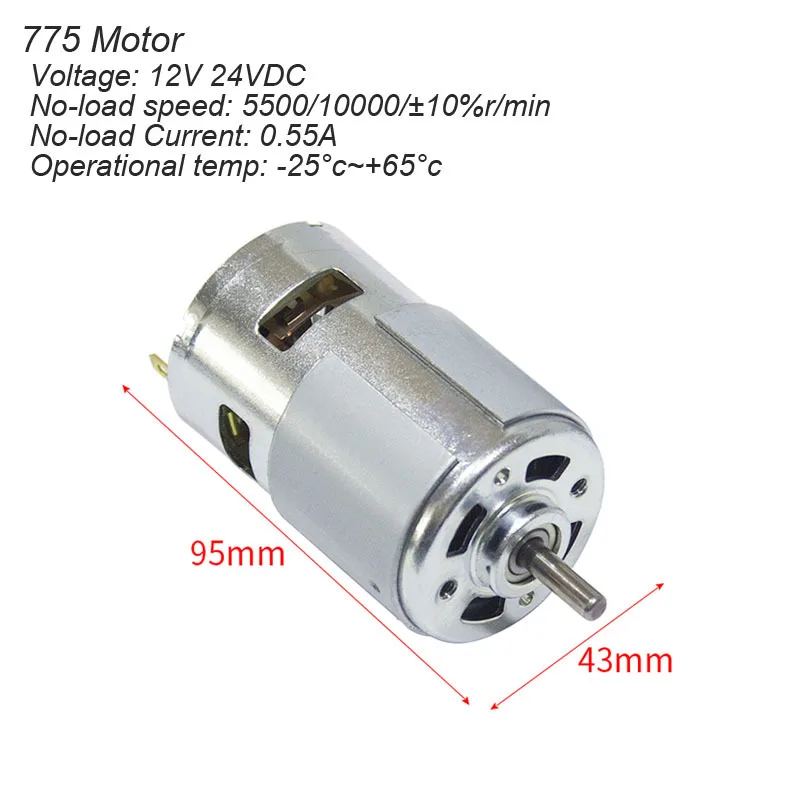 775 DC Motore In Miniatura Trapano A Mano Mandrino Asta 12V 12000RPM Tornio Pressa Staffa di Montaggio per Fresatura Taglio Trapano