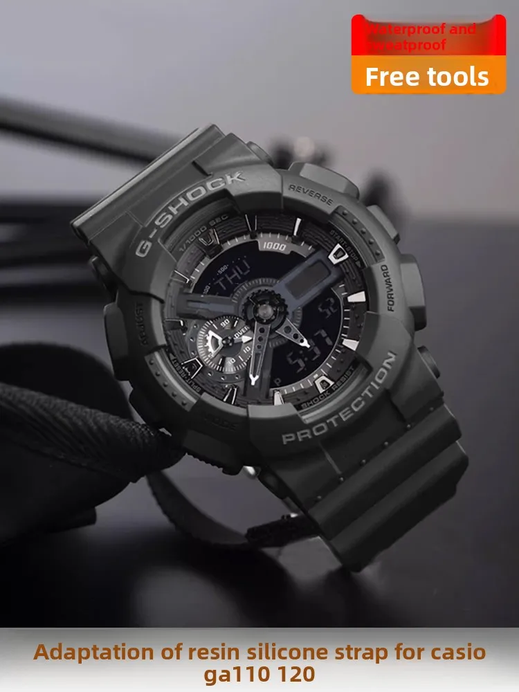 

Совместимый с ремешком для часов Casio G-SHOCK, резиновый ремешок GA110GD/120 GLS/100, силиконовый ремешок для часов для мужчин и женщин, аксессуары.