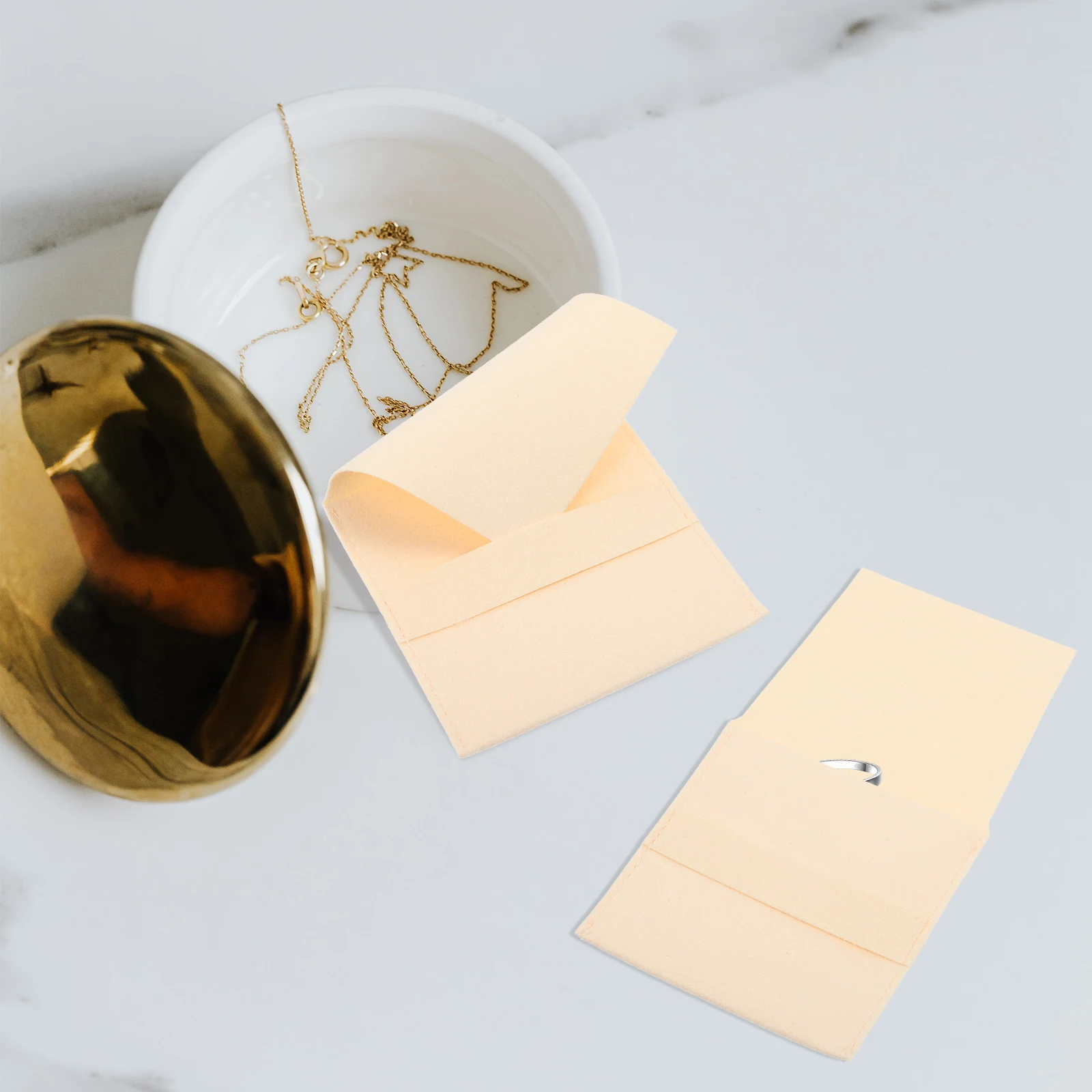 

6 шт. мешочки для ювелирных изделий, маленькие сумки из мягкой ткани, двойной карманный органайзер для хранения ювелирных изделий, подарочная упаковка, сумки для ожерелья, колец