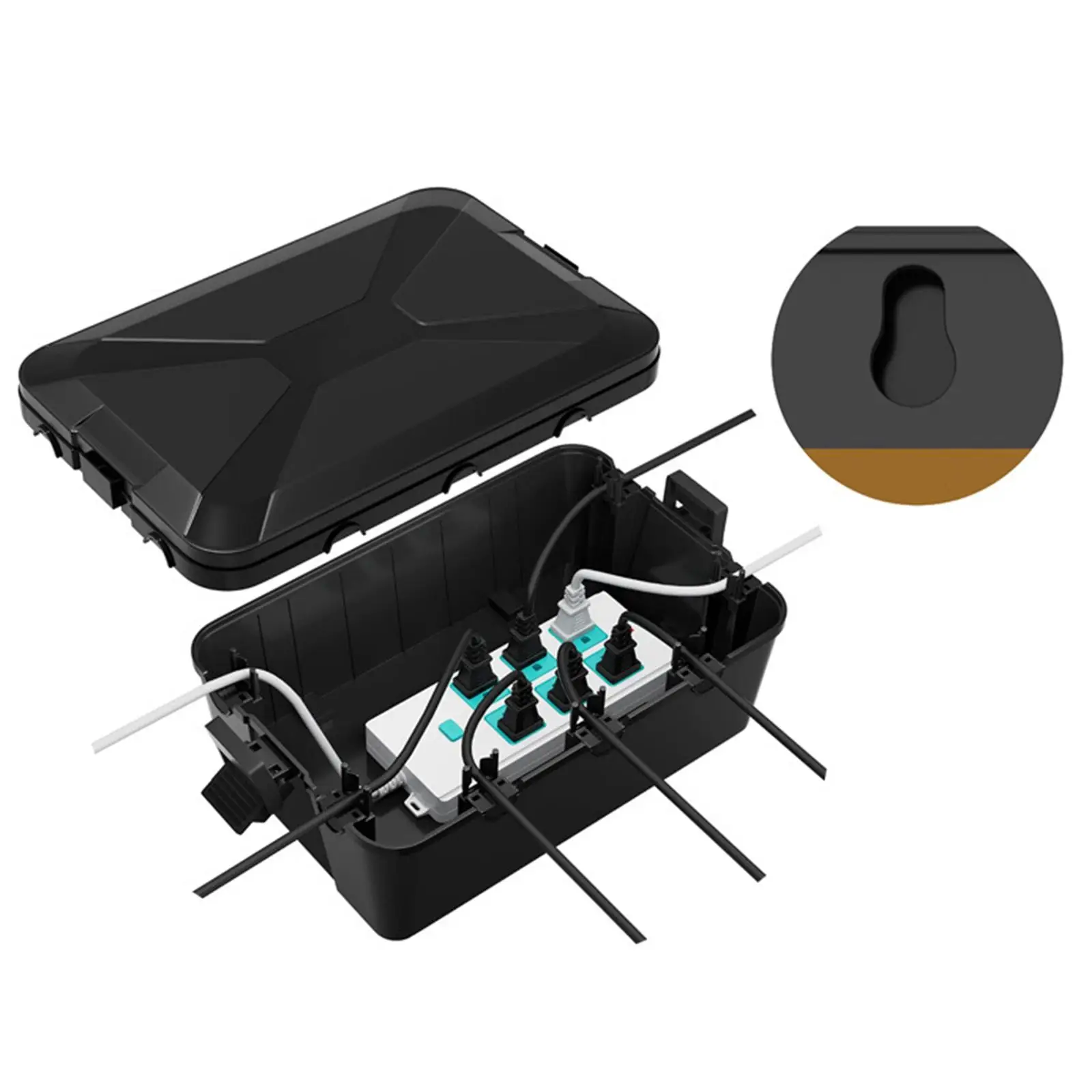 Outdoor Electrical Box Extension Cord Cover Weatherproof Rainproof Waterproof