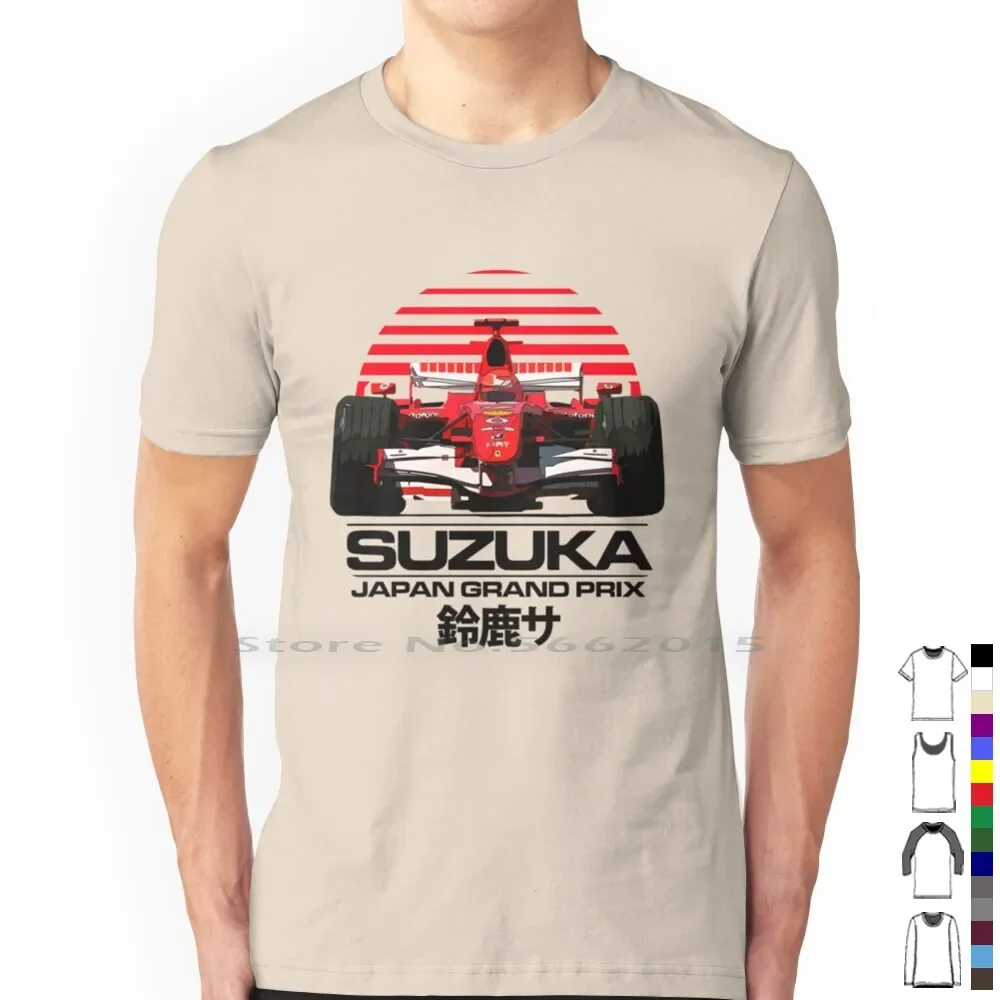 Michael Schumacher Suzuka Japan Grand Prix T Shirt 100% Cotton Race Car Driver Michael Schumacher Schumacher F2002 Racing