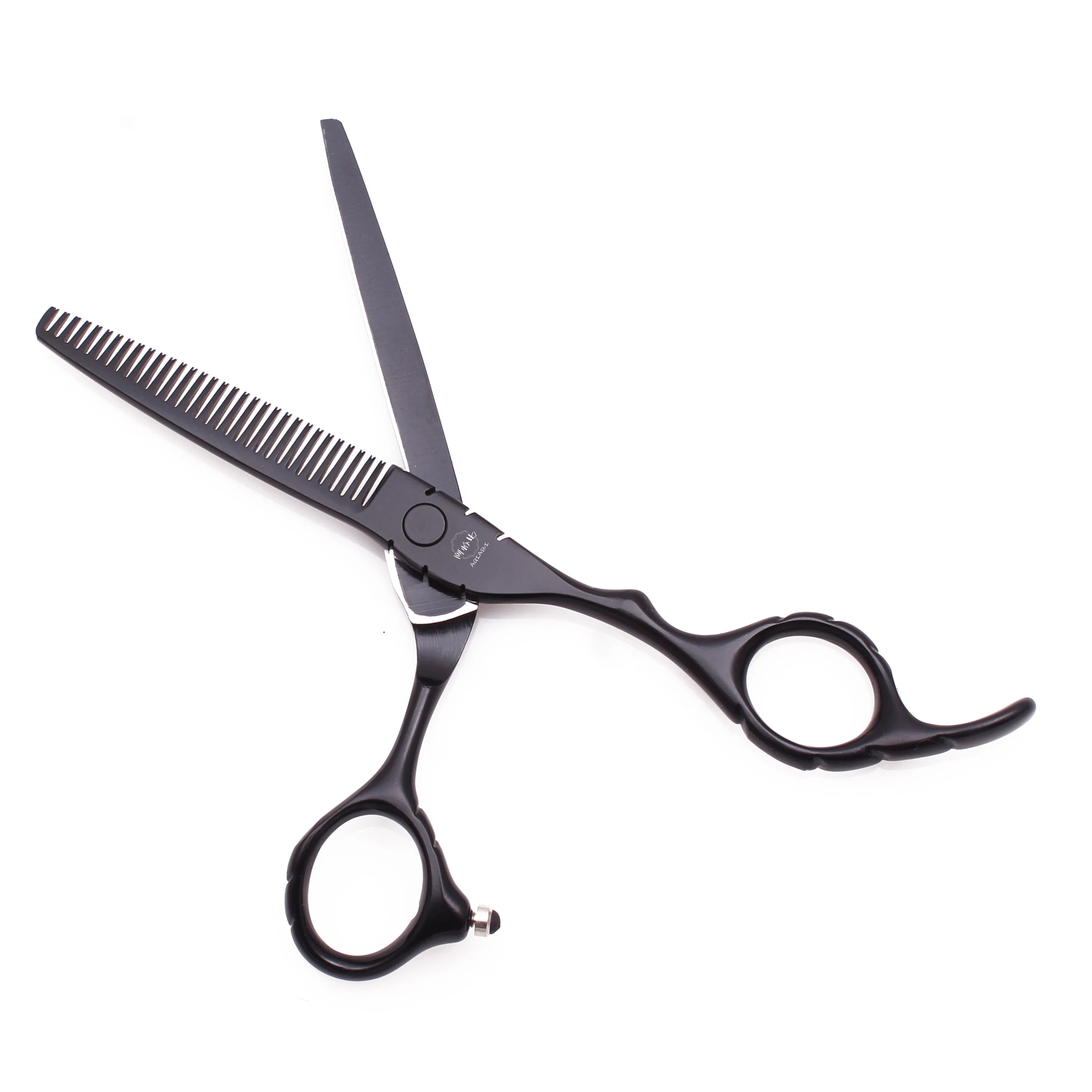 Professionelle Friseurschere 5,5" 6" AQIABI Japan Edelstahl Effilierschere Friseursalon Haarschneideschere Rot A1010 – Detail 20
