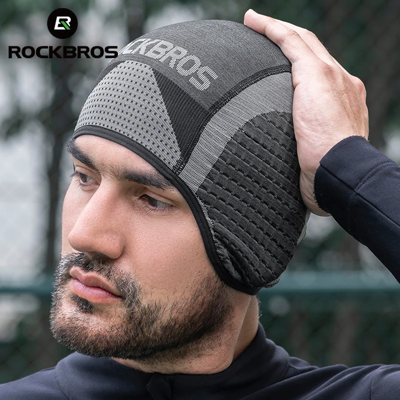 ROCKBROS turystyka damska męska kominiarka Outdoor Sports czapka do biegania rower czapka motocyklowa z pałąkiem na głowę przyjazny dla skóry dopasowany kask nakrycia głowy