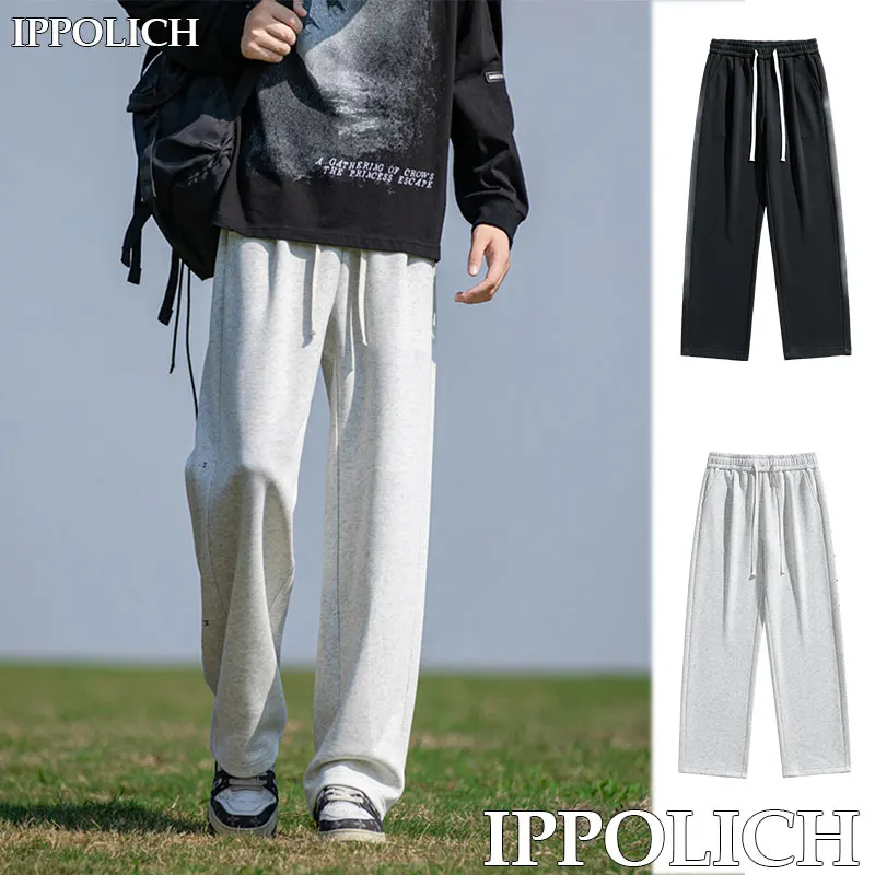 Sport Trousers Side Hand-printing Design Drawstring Design Fashionable Casual Comfortable Outdoor Autumn Men Female Sweatpants