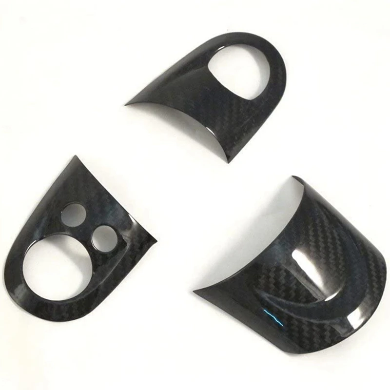 9X Carbon Steering Wheel Cover Trim Stick Steering Wheel Instrument Panel Cover Moulding For MINI COOPER R55 R56 R60 S