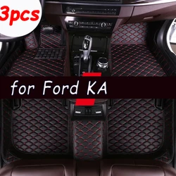 Customized Artificial Leather Car Floor Mat For Ford KA 2014 2015 2016 2017 2018 2020 Protect Your Vehicle's Interior Accessory