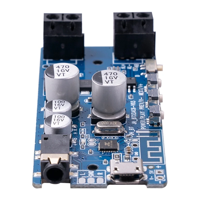 Papan penguat daya Stereo Bluetooth V5.0, papan penguat daya Digital DIY papan penguat daya mikrofon Mini