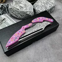high-quality Damascus Steel Blade Folding Knife G10 Handle Outdoor Camping Survival EDC Hunting Tactics Escape Tool Men's Gift