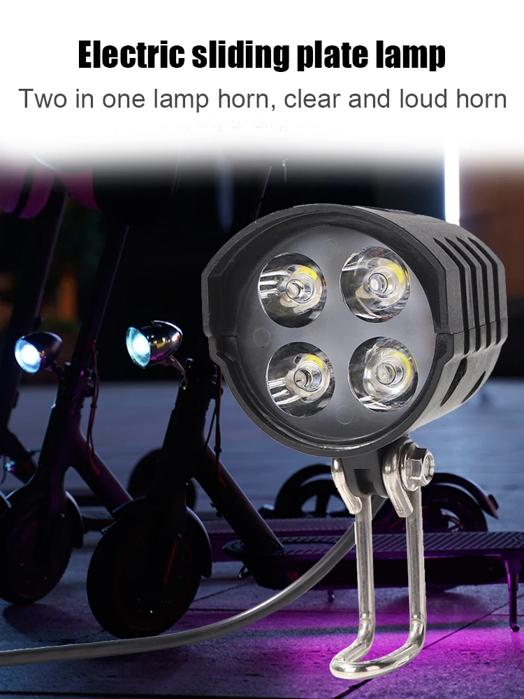 AliExpress APWIKOGER Electric Bicycle Headlight Multifunction 12W Waterproof LED Cycling E-Bike Front Light Horn Electric Bicycle Accessories