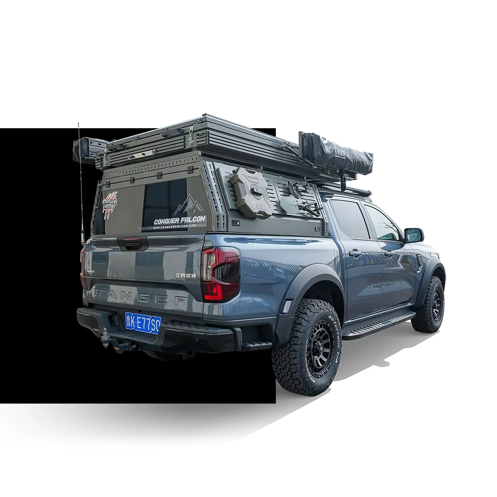KQX Conquer Falcon Custom Made High Box Canopy for Ford Ranger Pickup Truck Aluminum Alloy Waterproof Dustproof Cargo