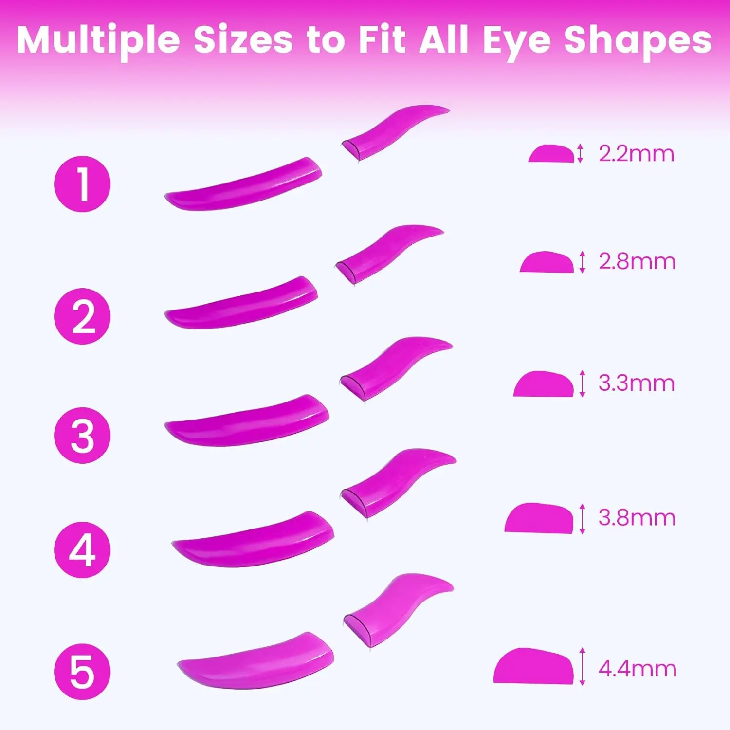 Lomansa Super collant Silicone cils Perm Pad collant cils tige bouclier levage 3D recourbe-cils accessoires santé beauté outil