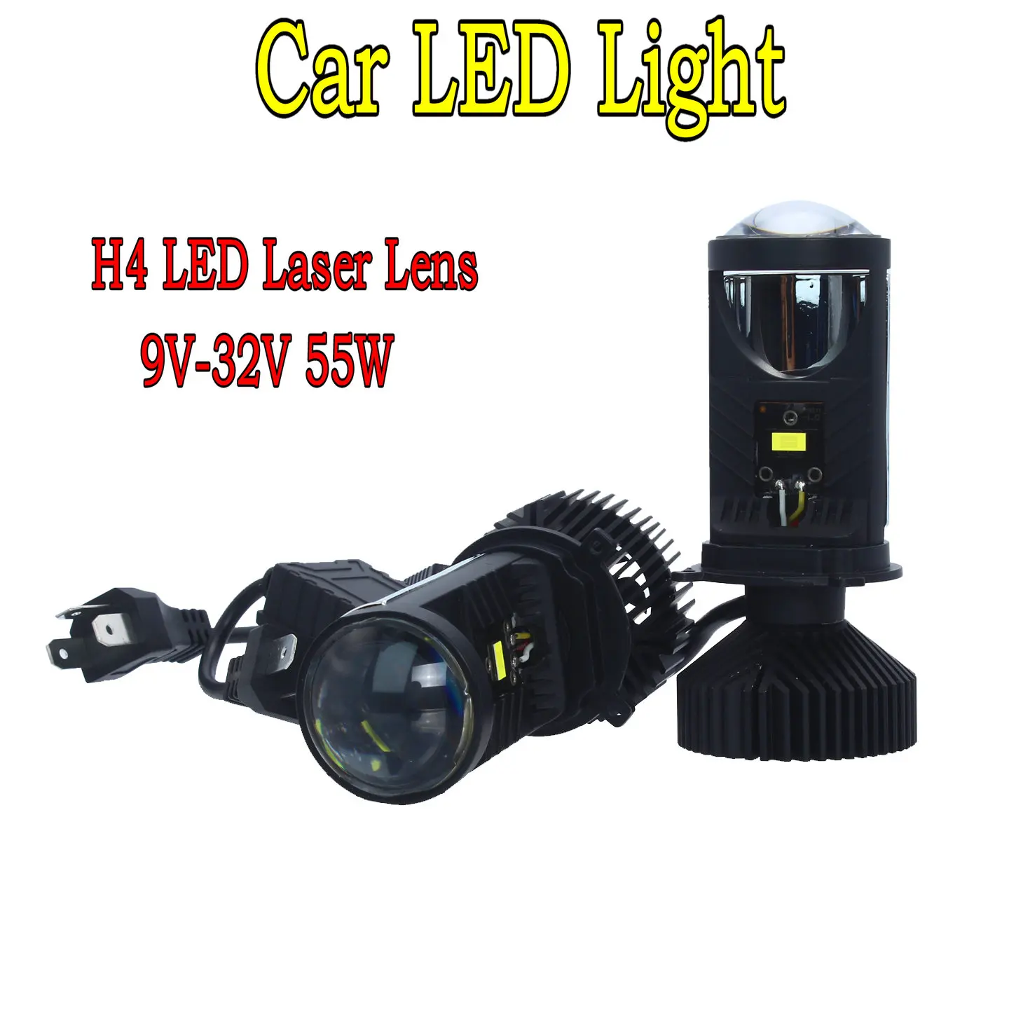 

H4 LED Car Headlight Bulbs High Low Beam Super Bright Conversion Kit for Automobiles truch train car lamp with lens 9V-32V