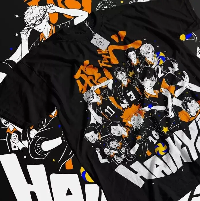 

Haikyuu T-shirt Volleyball Kuroo Tetsurou Kozume Kenma Anime Giift Shirt