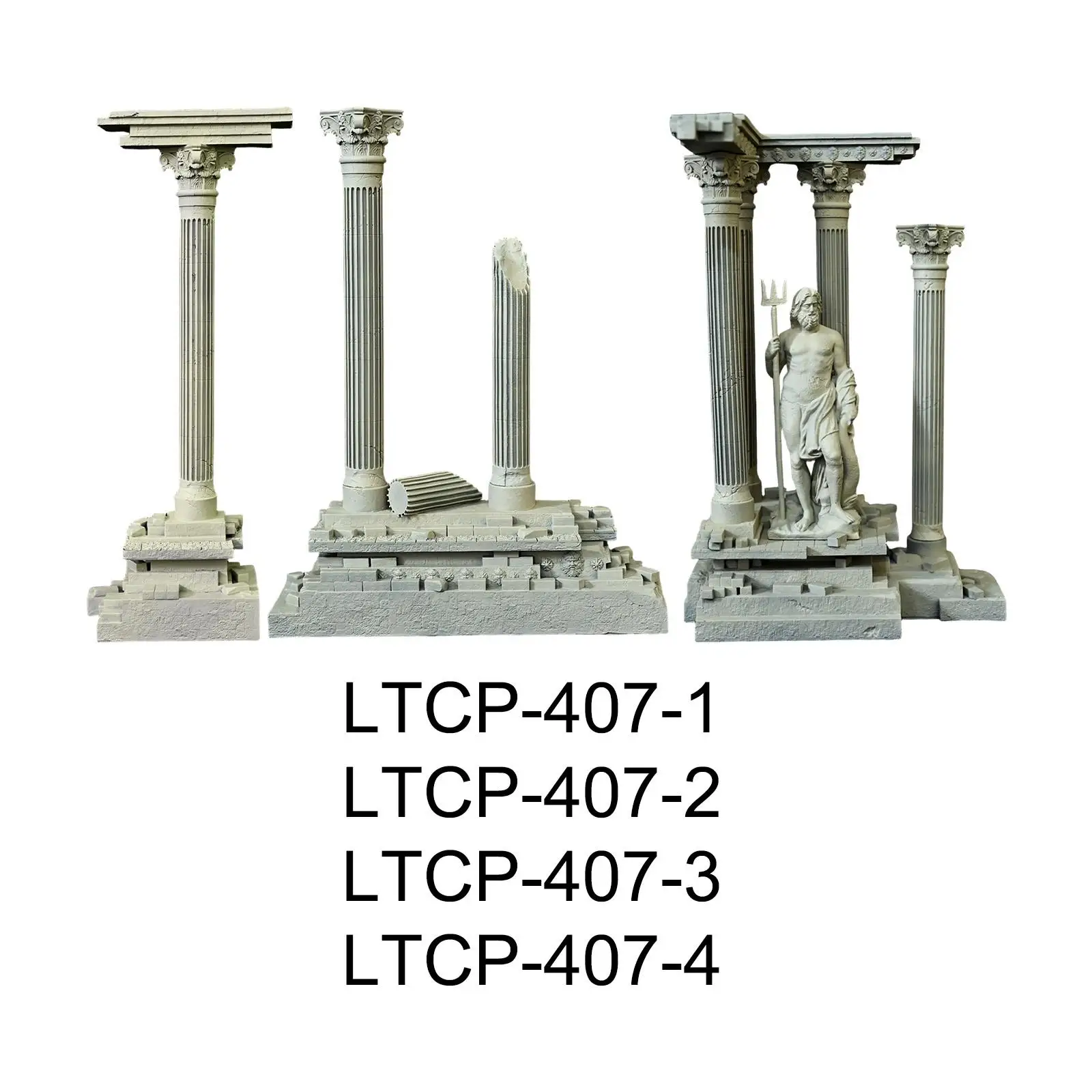 Roman Column Decoration Resin Roman Pillar Decor for Small and Medium Fish Tanks