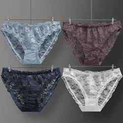 Floral Lace Briefs Sexy Panties Lace Panties Women Low Waist Underwear Female Lingerie Perspective Design Ladies Pantys