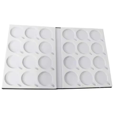 Black Folded PU Leather EVA Lined Foam 24 Pcs Sun Glasses Place Sunglasses Eyewear Optical Lens Display Case Tray Box Optical