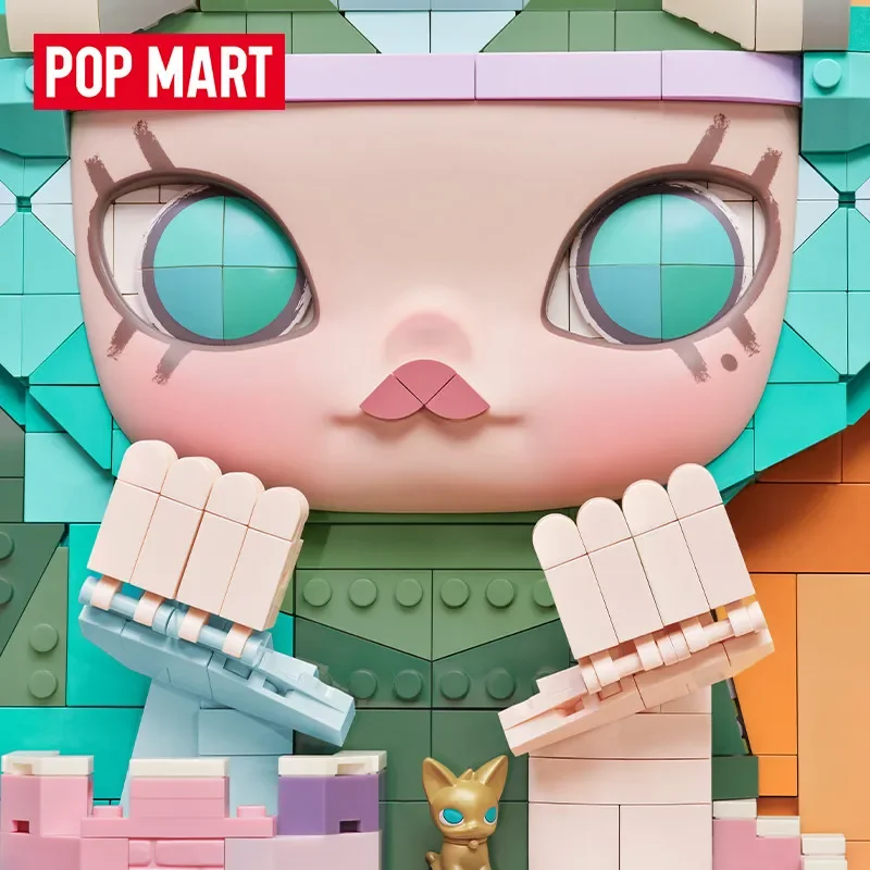 

POPMART MOLLY Lost Triceratops Series Building Block Painting Blind Box Surprise Mystery Box Mistery Action Figure Home Desktop
