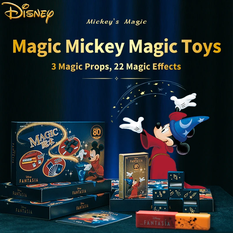 

Disney Magic Tricks Mickey Mouse 3 IN 1 Magic Props Set Cartoon Toys Magic Tricks Professional for Children Birthday Gift