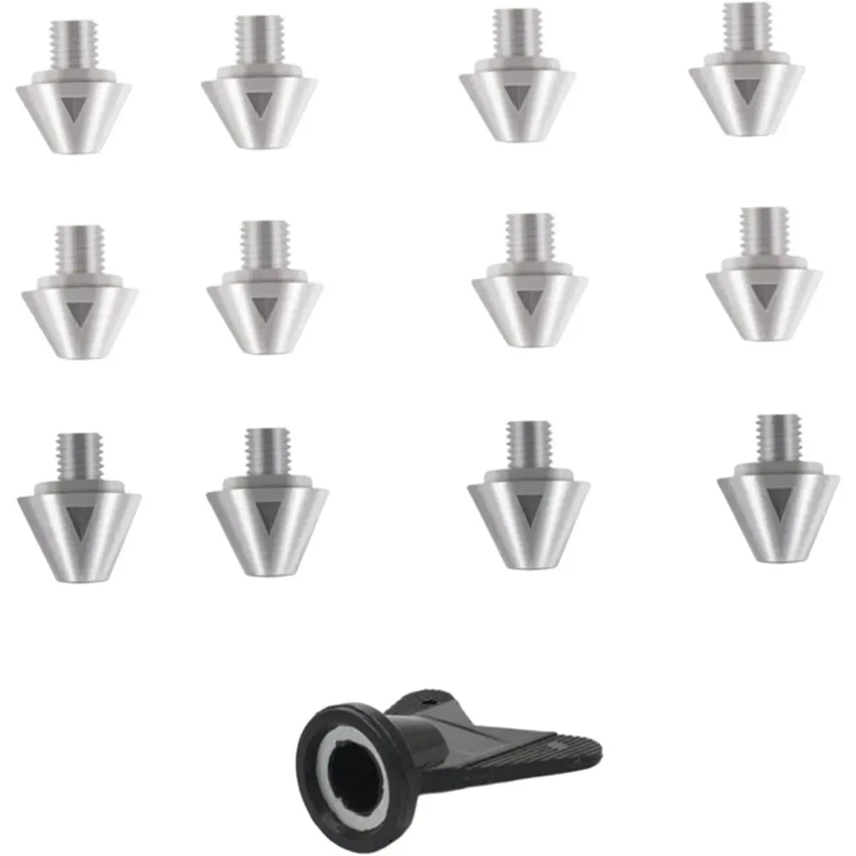 AT33 12 Metal Soccer Cleats with Wrench, Suitable for Soccer, Rugby, Artificial Turf and Soft Courts, Rugby Shoe Studs Kit