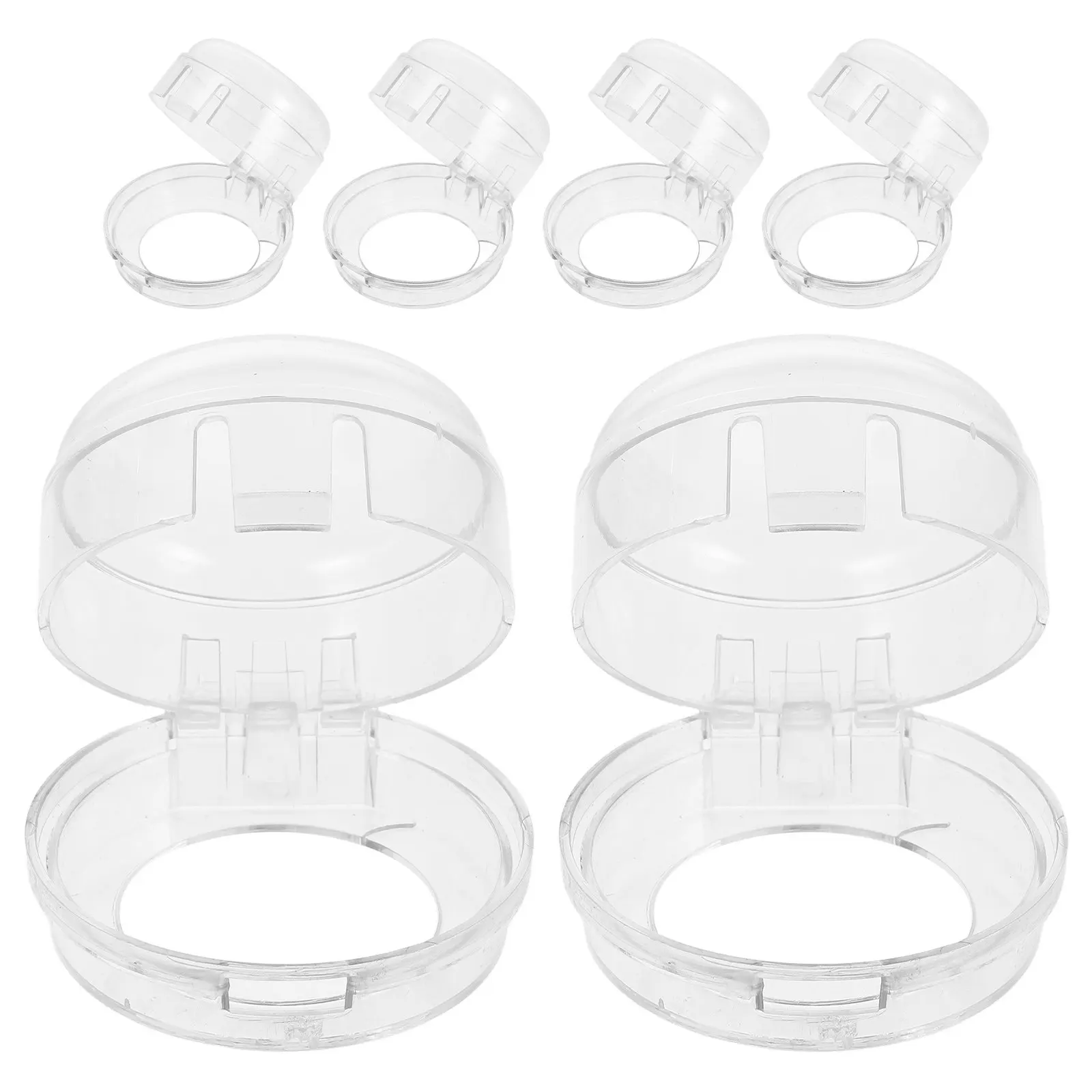 

6Pcs Gas Stove Knob Protectors Transparent Child Safety Proof Switch Covers Easy Installation Kitchen Switch Protective Guard