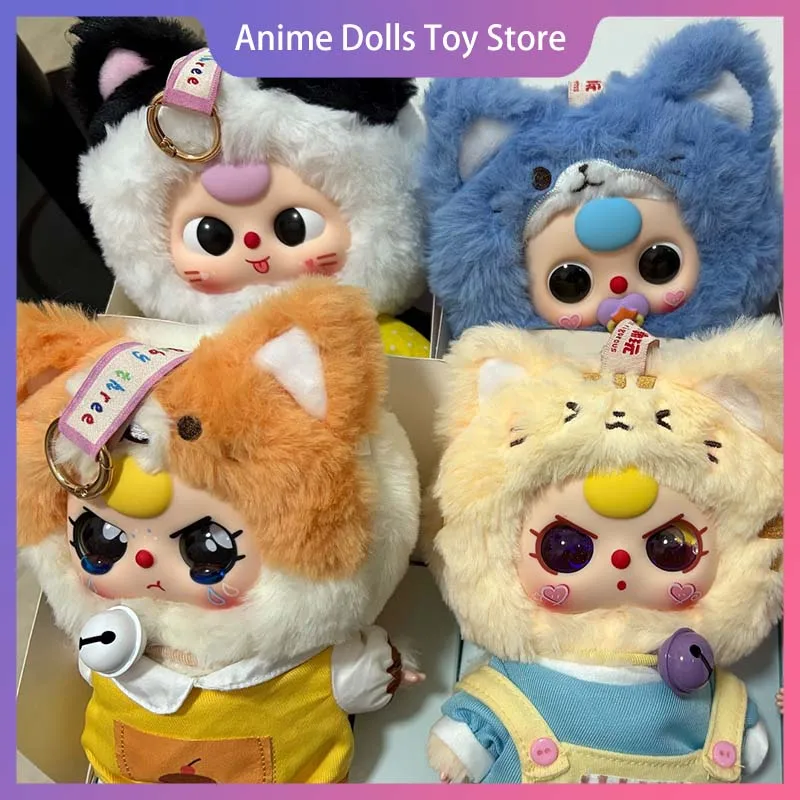 

Натуральная детская шкаф с тремя котенками, модная слепая коробка, милая виниловая кукла с лицом, сумка, подвеска, кавайная загадочная коробка, подарок для девочки