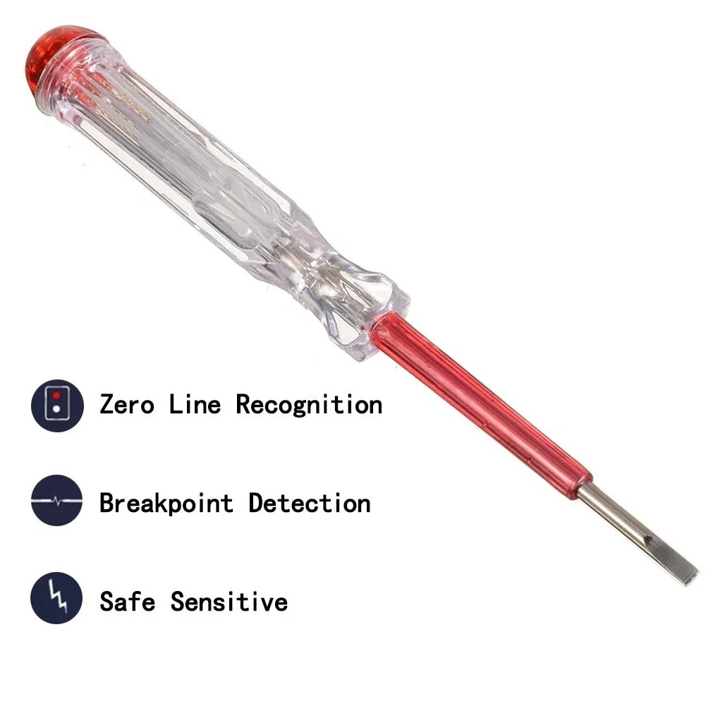 None Screwdriver Electrical Tester 130*10mm Current Measurement Easy To Use Fully Insulated Voltage Tester Pen