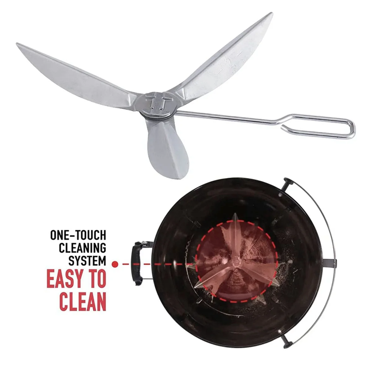 

NNVC 22-1/2-Inch One-Touch Cleaning System Kit for Grill Parts, 7444 for Grill Replacement Parts, Easy to Install