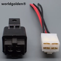 Worldgolden 12 V 40A presa relè aria condizionata 40A 4Pin per condizionatore d'aria relè auto posteriore in plastica DC 12 V relè normalmente aperto