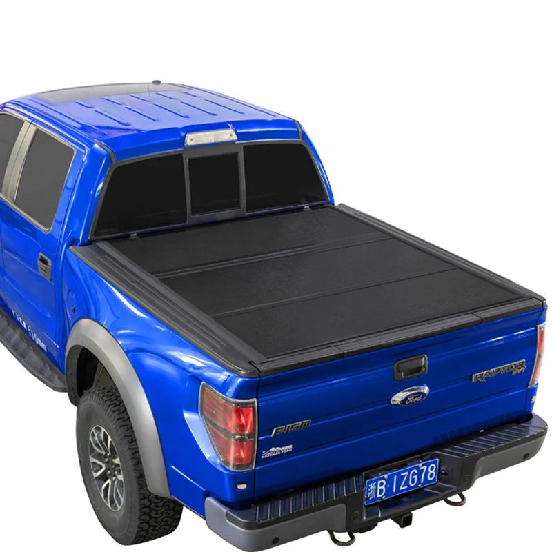 Alloy hard tri - fold pickup truck bed Low Profile  tonneau ocver for  toyota hilux revo vigo  tonneau covers