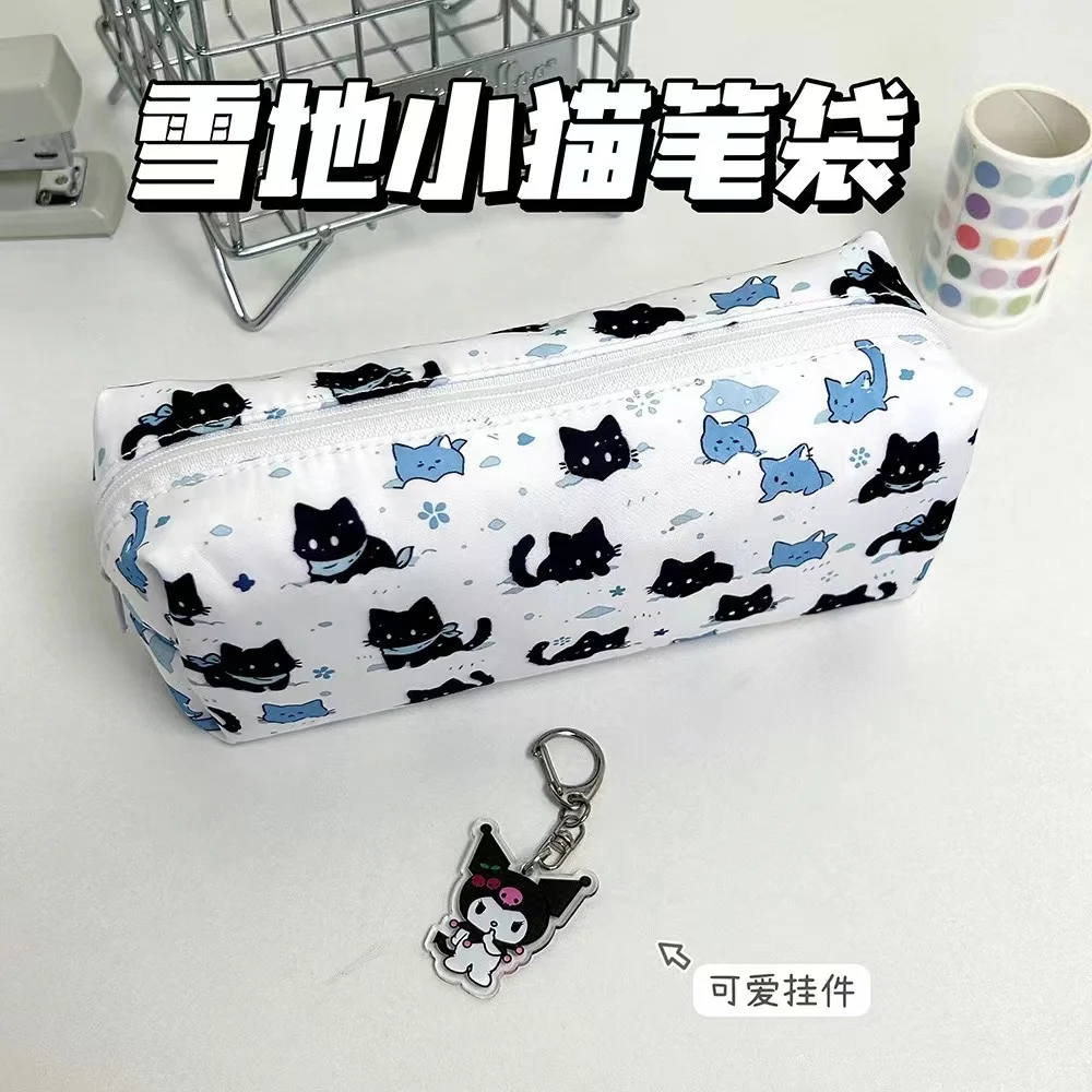 Imagem -03 - Cute Cat Pencil Pouch Estética Papelaria Bolsa Back to School Supplies