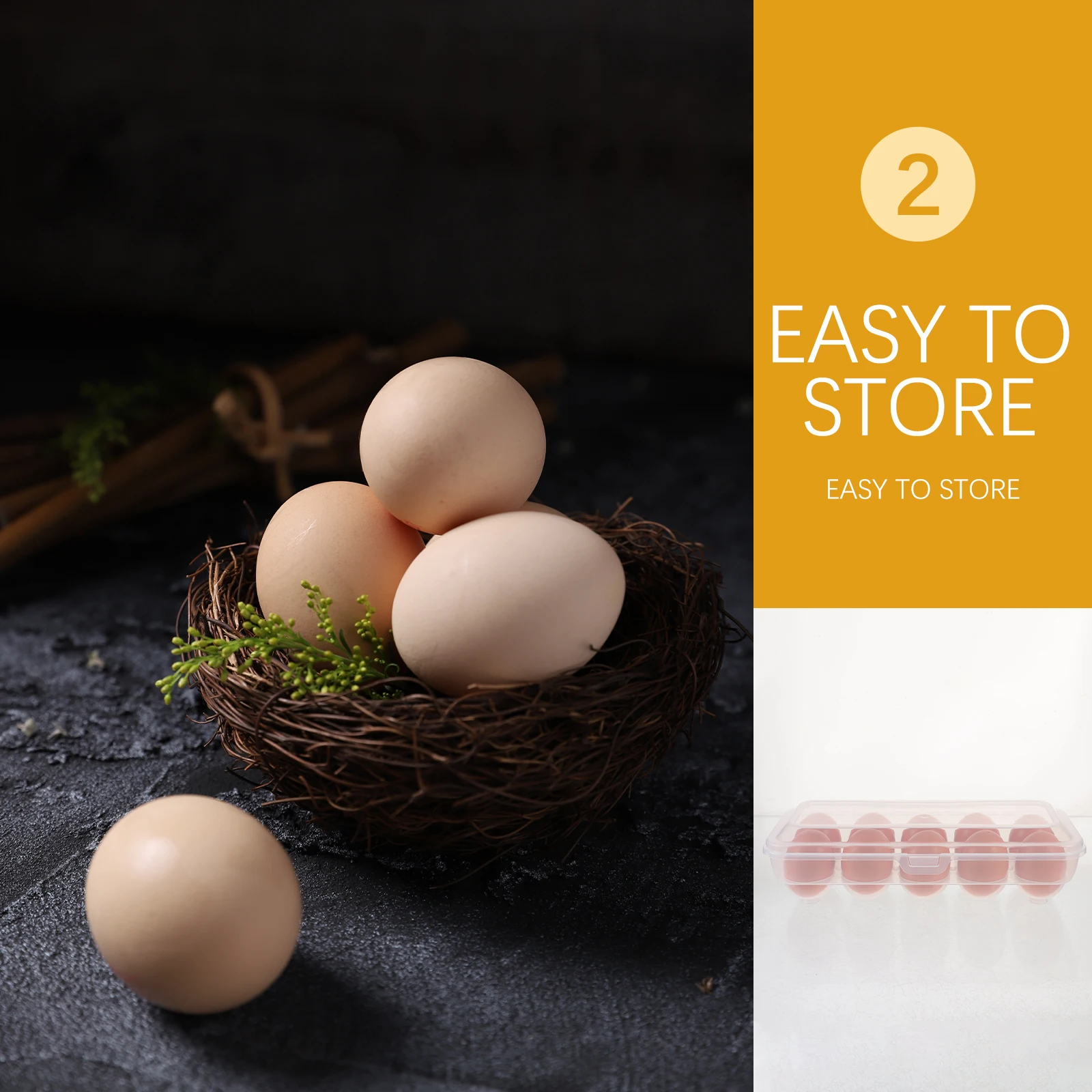 

Egg Rack Storage Box Fridge Holder Refrigerator Organiser Organizer for Containers